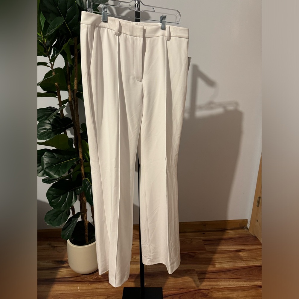 DKNY Womens Crisp White Dress Pants
